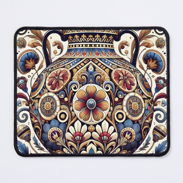 Item preview, intricate Floral Vase Art – Vintage-Inspired Decorative Pottery Print for Home and Wall Decor designed and sold by DrawHandArt.