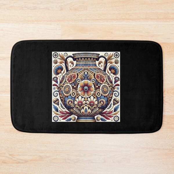 Item preview, intricate Floral Vase Art – Vintage-Inspired Decorative Pottery Print for Home and Wall Decor designed and sold by DrawHandArt.