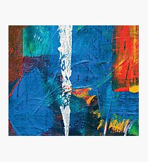 the white line, abstract acrylic painting Photographic Print