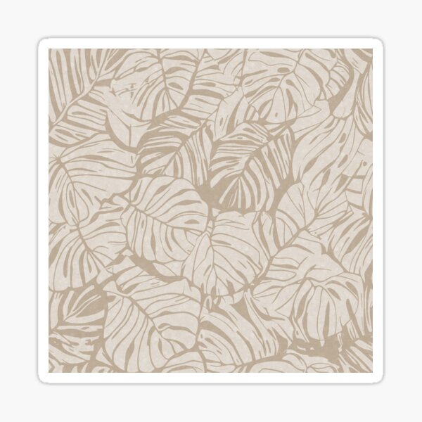 Vista previa del artículo con la obra «Monstera Moderna Neutrales Beige y Taupe», diseñado y vendido por AntiqueImages.