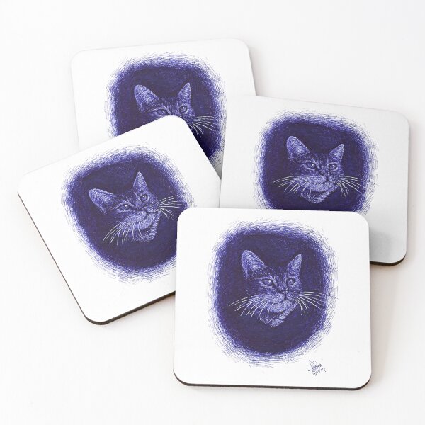 Item preview, Ink art- cat drawing, pen drawing of a cat designed and sold by DipakSonarArt.