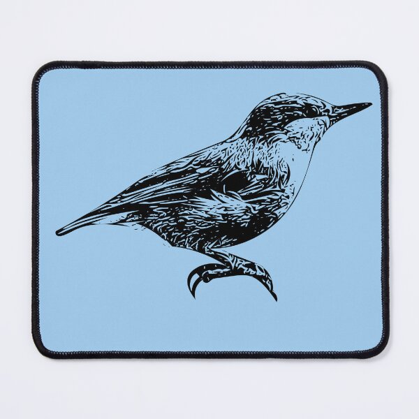 Item preview, Brown-headed Nuthatch Black Design designed and sold by designsasstultd.
