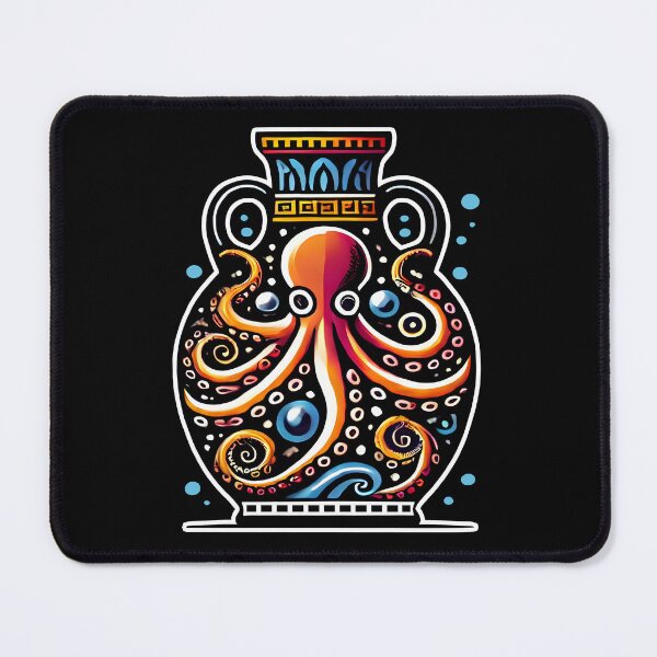 Item preview, Nautical Octopus Vase Artwork – Vibrant Ocean-Inspired Pottery Design for Coastal Home Decor and Marine Art Enthusiasts designed and sold by DrawHandArt.