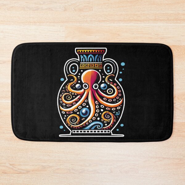 Item preview, Nautical Octopus Vase Artwork – Vibrant Ocean-Inspired Pottery Design for Coastal Home Decor and Marine Art Enthusiasts designed and sold by DrawHandArt.