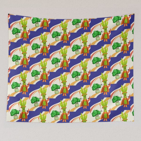 Item preview, Broccoli Admiring The King Of Asparagus designed and sold by Ciervo Primavera.