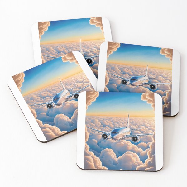 Item preview,  Dreamy Airplane Illustration High-Altitude Flight  designed and sold by EMairplanes.