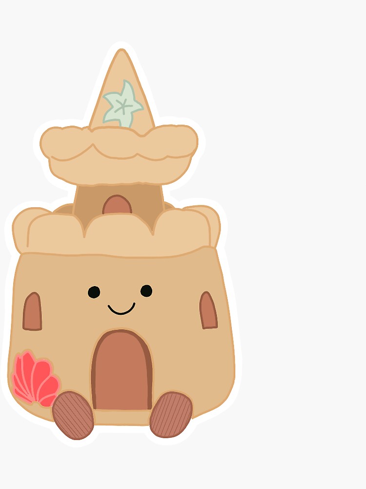 Aperçu 3 sur 3. Sticker avec l'œuvre Château de sable Jellycat créée et vendue par arielle1811.