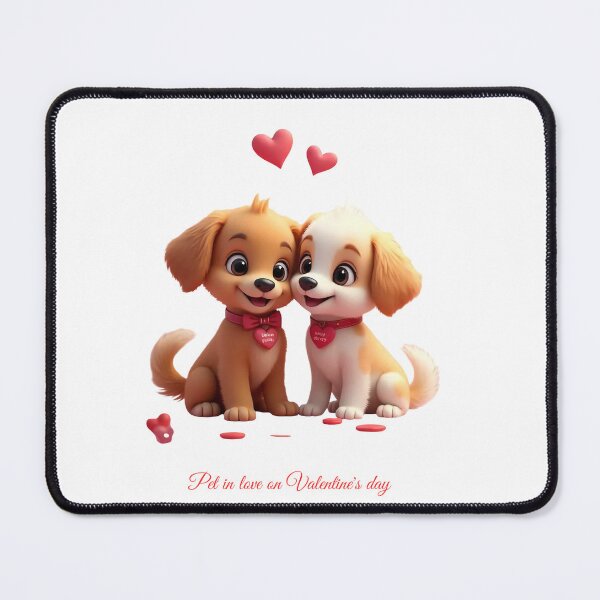 Item preview, Unleashing Love: Celebrating the Bond Between Pets and Owners on Valentine's Day designed and sold by ThanDigital.