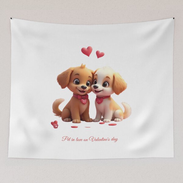 Item preview, Unleashing Love: Celebrating the Bond Between Pets and Owners on Valentine's Day designed and sold by ThanDigital.
