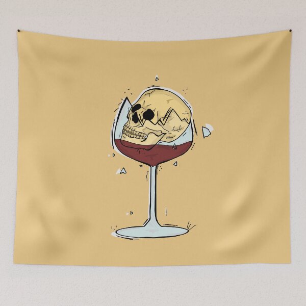 Item preview, Skull Wine Glass designed and sold by TeeLabDesign.