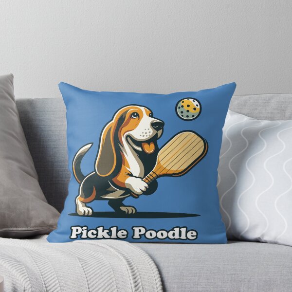 Item preview, Pickle Poodle Basset Hound Canine Playing Pickleball Funny Dog designed and sold by d247.