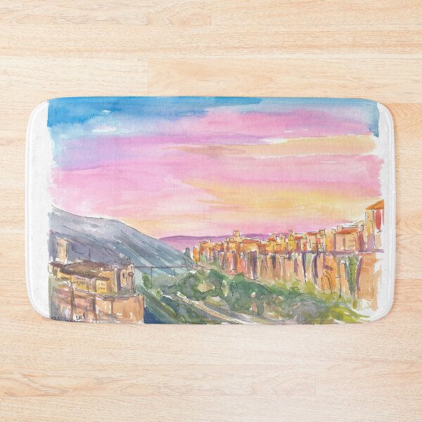 Item preview, Cuenca a Watercolor Reverie in Castilla–La Mancha designed and sold by artshop77.