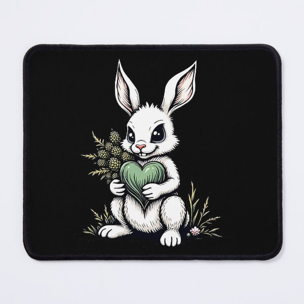 Item preview, Heartful Evil Bunny With Nature’s Bouquet designed and sold by TSQ.