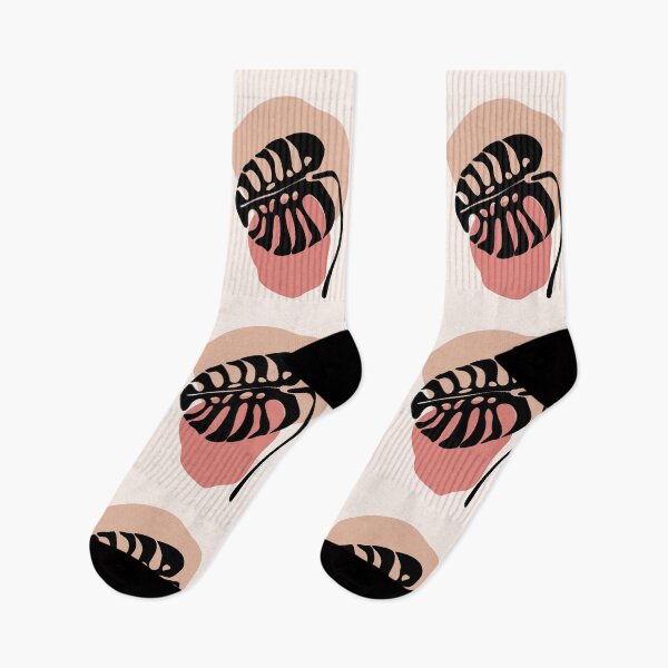 Item preview, Monstera leaf abstract midcentury modern minimal design designed and sold by Chigurena.