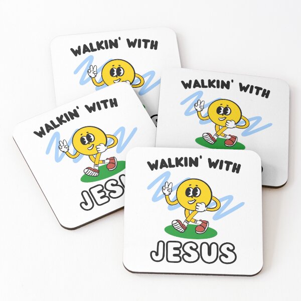 Item preview, "Walkin' With Jesus" Smiley designed and sold by Ducky's.