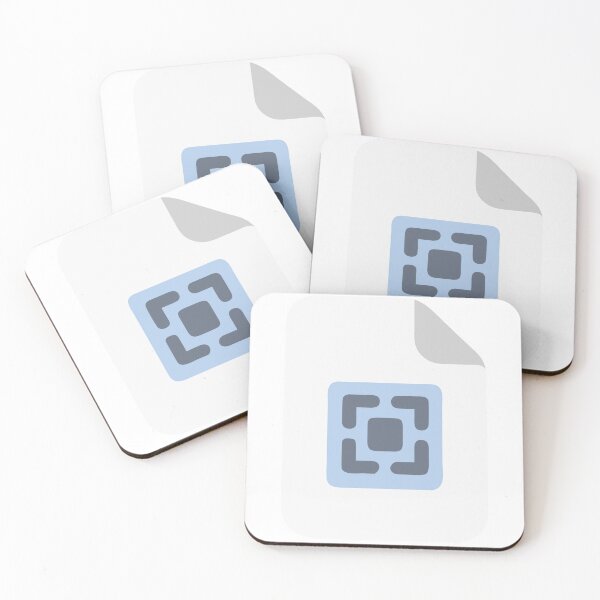Item preview, Stylized Icon of a Document with a Blue QR Code Design designed and sold by Creative88Art.