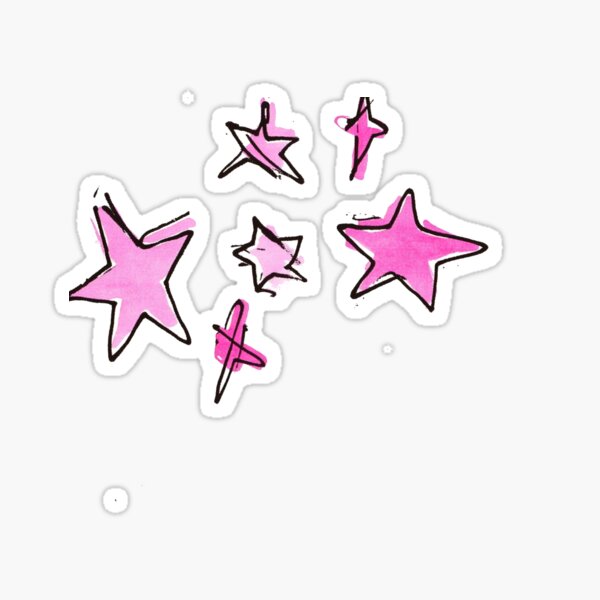 Item preview, Pink Aesthetic Stars Pattern Fashion Illustration designed and sold by Creative Brat Design Studio.