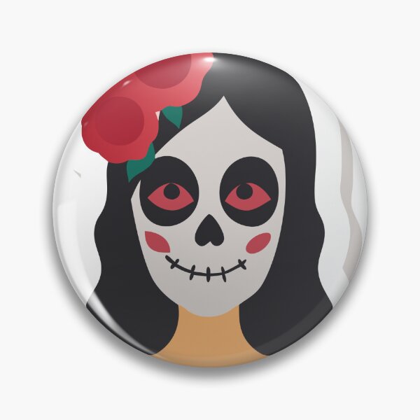 Item preview, Day of the Dead Woman with Sugar Skull Face and Red Roses designed and sold by Creative88Art.