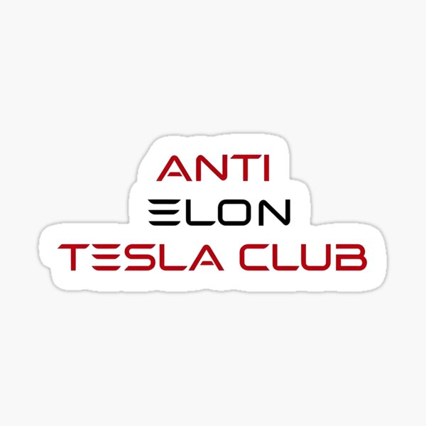 Item preview, ANTI ELON TESLA CLUB - Tesla-Schriftstil designed and sold by StudioArtMingle.