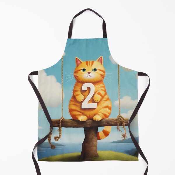 Item preview, Number Two with Cat | Numerals | Cat Illustration | Cat Art designed and sold by UnhingedBird.
