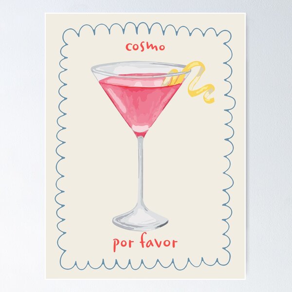 Item preview, Cosmo, Cosmopolitan por favor, Cocktail Kitchen Drink designed and sold by MamboArt.