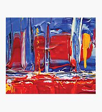 abstract painting red sailing boat Photographic Print