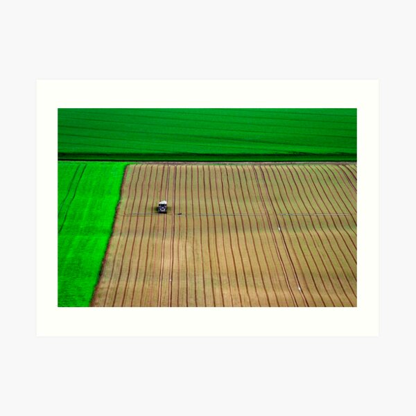 Tractor at work. Art Print