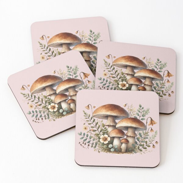 Item preview, Mushrooms and Wildflowers in Watercolor designed and sold by Meandmyshop.