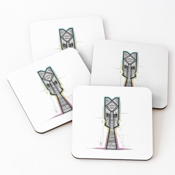 Item preview, Power Totems – Mystical Collection of Colorful Totems designed and sold by MiszungART.