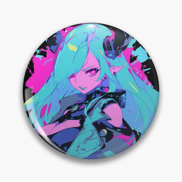 Item preview, Cute anime demon girl Pink and Blue designed and sold by Nightarcade.