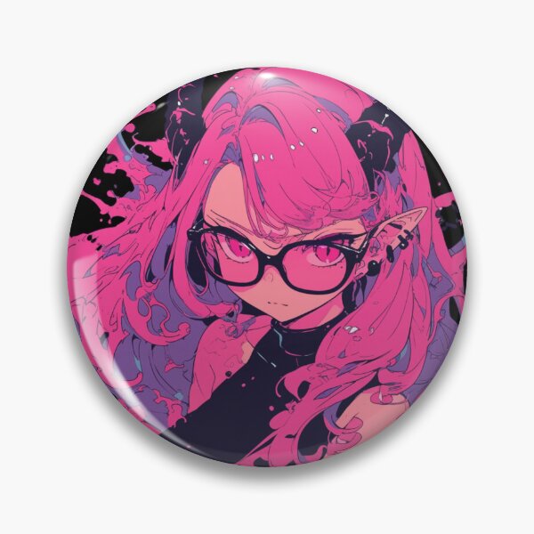 Item preview, Cute anime demon girl in glasses designed and sold by Nightarcade.
