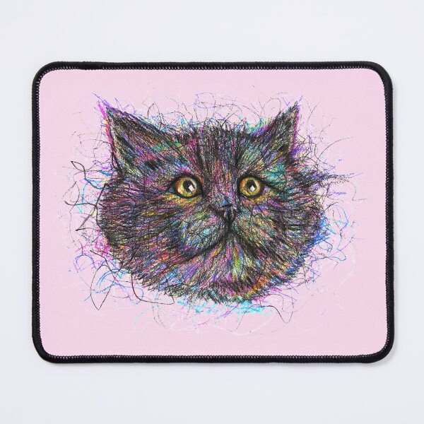Item preview, Abstract cat art- Feline Illustration with coloured pencils designed and sold by DipakSonarArt.