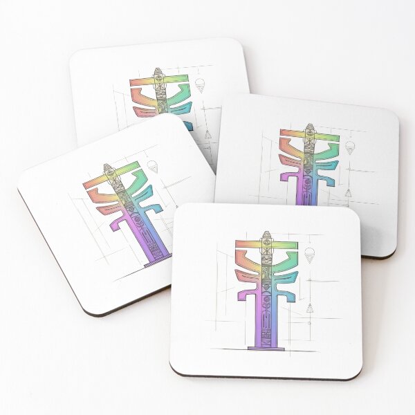 Item preview, Power Totems – Mystical Collection of Colorful Totems designed and sold by MiszungART.