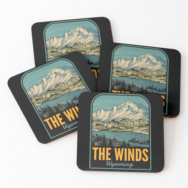 Item preview, The Winds Mountains Wyoming Retro designed and sold by HalpinDesign.