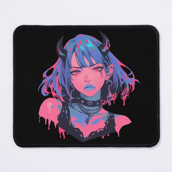 Item preview, Cute anime demon girl wearing a choker designed and sold by Nightarcade.