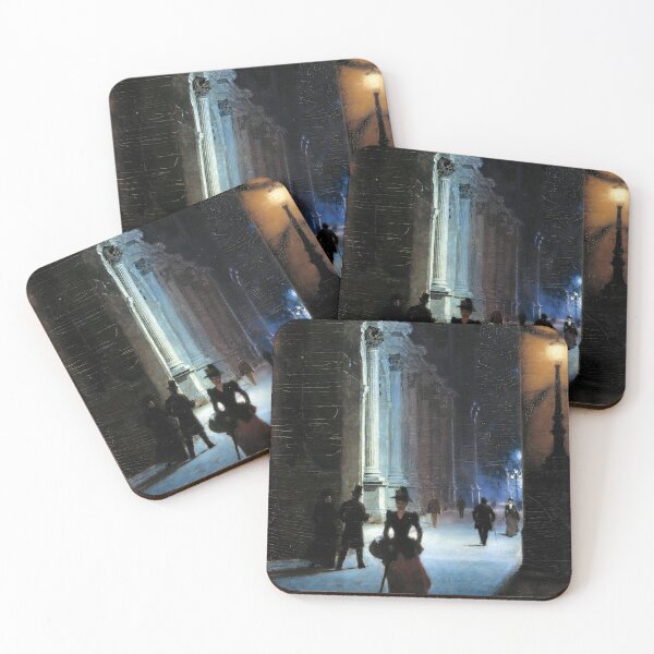 Item preview, Louvre at Night - Aleksander Gierymski  designed and sold by darkgothicart.