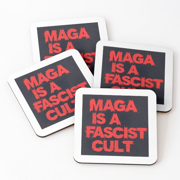 Item preview, MAGA IS A FASCIST CULT - vintage, 1960s protest poster aesthetic designed and sold by StudioArtMingle.