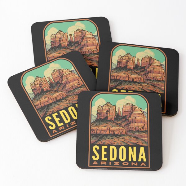 Artikelvorschau, Sedona Kathedrale Rock Arizona Retro entworfen und verkauft von HalpinDesign.
