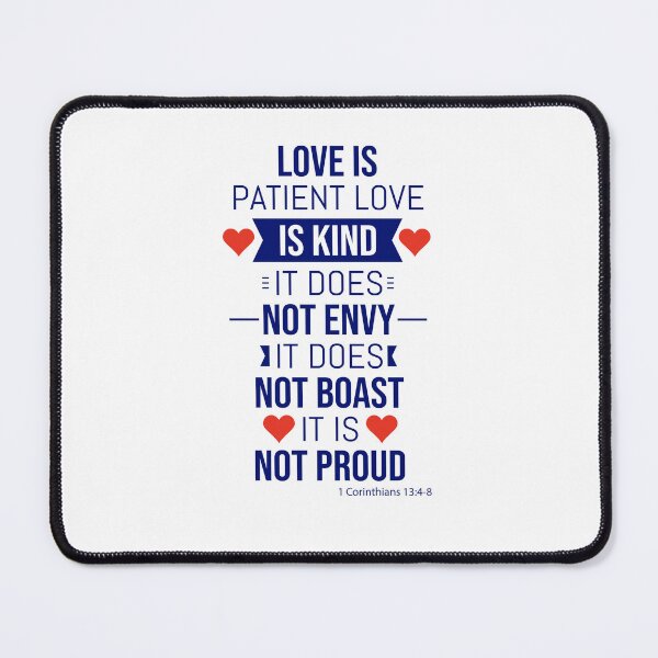 Item preview, Love is Patient First Corinthians 13:4-8 designed and sold by ArtByMarkDesign.