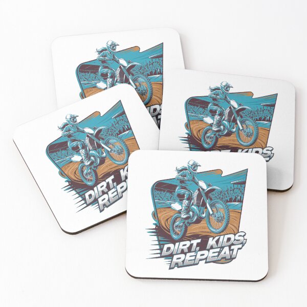 Item preview,  Retro Dirt Bike Mom Tee - "Dirt, Kids, Repeat"  designed and sold by stickercuffs.