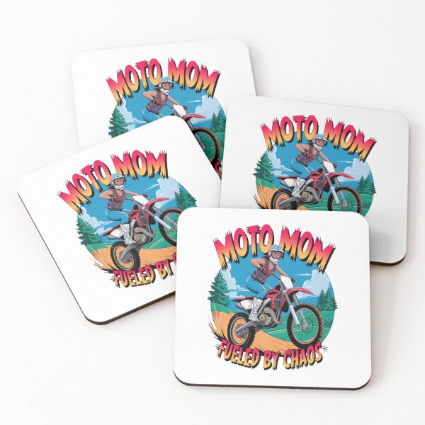 Item preview,  Retro Dirt Bike Mom Tee - "Moto Mom Fueled by Chaos"  designed and sold by stickercuffs.