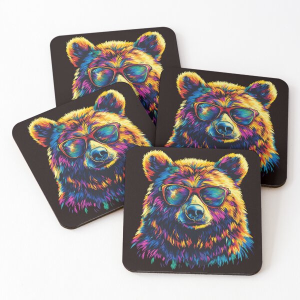 Item preview, Funny Grizzly Bear Lovers Pop Art Sunglasses Design designed and sold by adsman68.