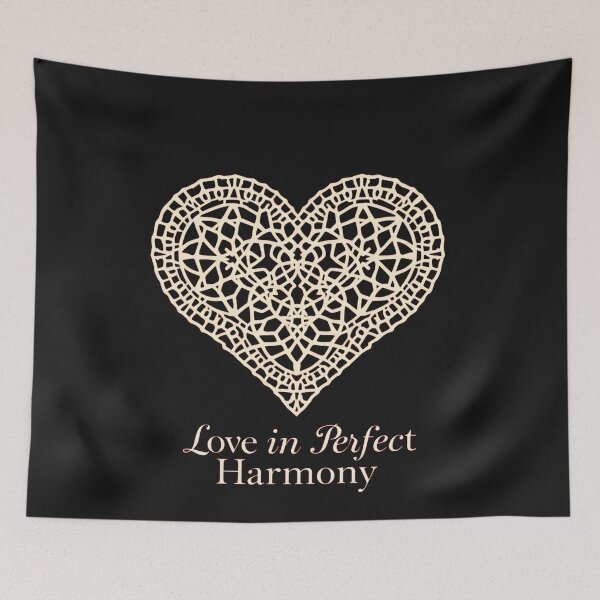 Item preview, Romantic White Lace Heart - "Love in Perfect Harmony" Valentine Illustration designed and sold by AnnDesignStudio.