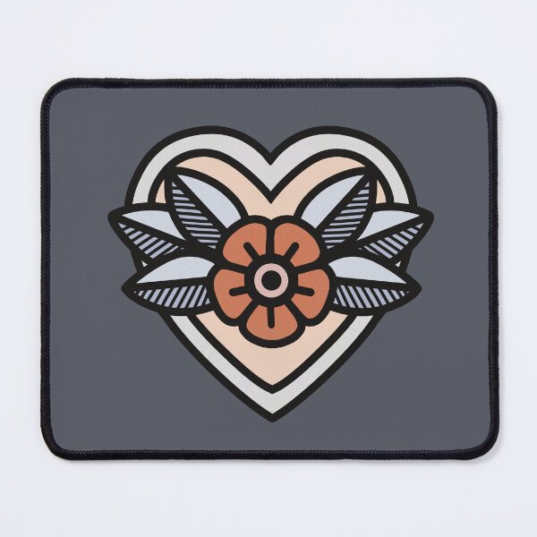Item preview, Vintage Americana Tattoo Flower Heart designed and sold by Skull Fern.