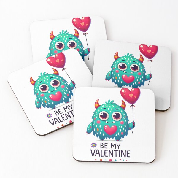Item preview, Be my Valentine; blue Monster with balloon designed and sold by W-McSapa.