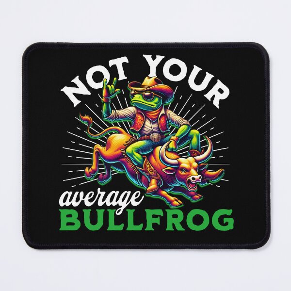 Item preview, Not Your Average Bullfrog Cowboy Frog Riding a Bull designed and sold by MaxOutDesign.