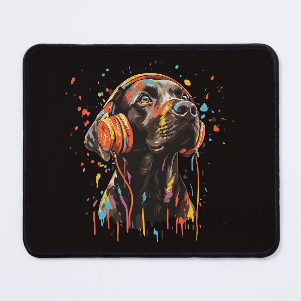 Item preview, Funny Chocolate Labrador Pop Art Headphones Design designed and sold by adsman68.