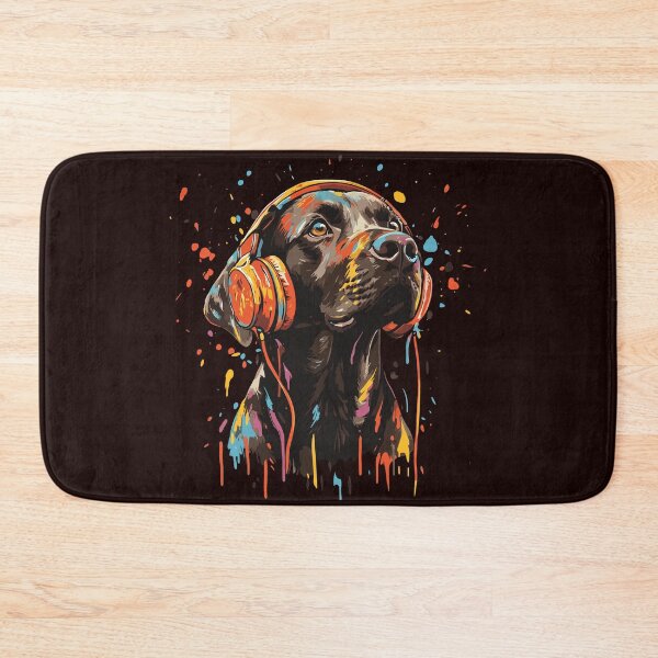 Item preview, Funny Chocolate Labrador Pop Art Headphones Design designed and sold by adsman68.