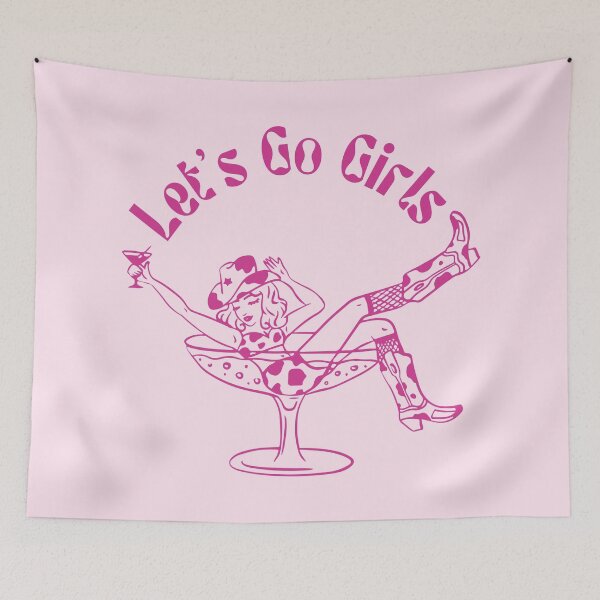 Item preview, Let's Go Girls Western Girls Weekend (pink) designed and sold by Magnolia Valley Art.