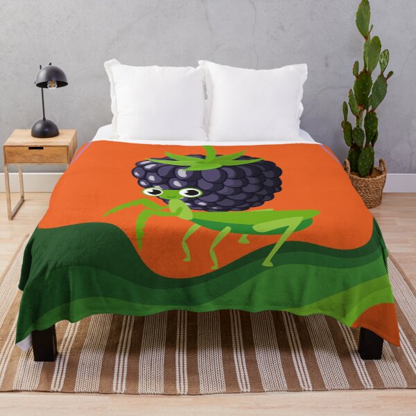 Item preview, Green Grasshopper with Blackberry designed and sold by Ciervo Primavera.